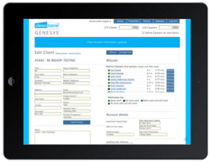 iPad showing Genesys Client Edit screen